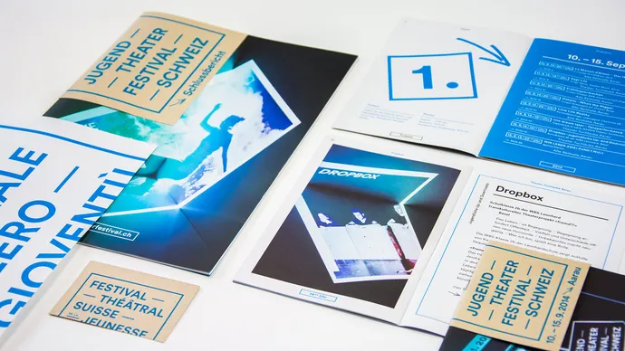 fanfaluca jugend theater festival schweiz aarau corporate design programmheft flyer