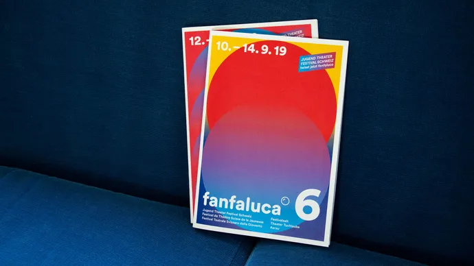 fanfaluca jugend theater festival schweiz aarau corporate design faltplakat flyer