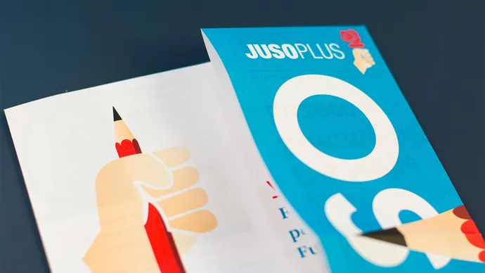 juso wahl kampange werbung faltflye 21