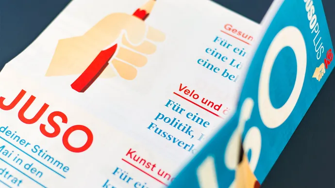 juso wahl kampange werbung faltflye 22
