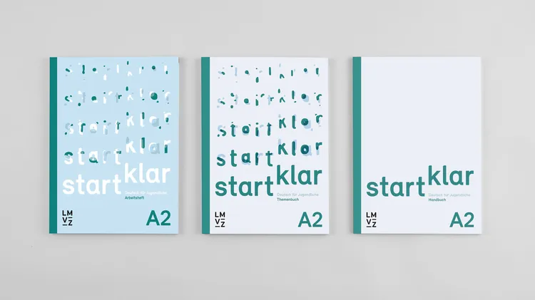 lehrmittelverlag zuerich lmvz startklar lehrmittel deutsch a2 editorial design buch gestaltung