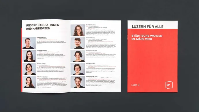 sp sozialdemokratische partei luzern kampagne webung brochuere heft