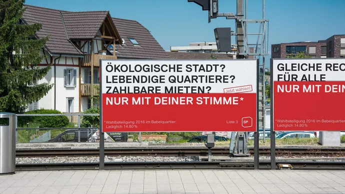 sp sozialdemokratische partei luzern kampagne webung plakat poster