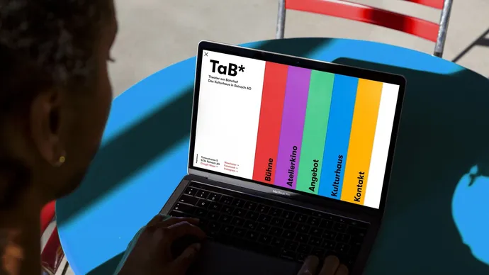 tab theater am bahnhof menziken corporate design kultur webdesign ui ux desktop