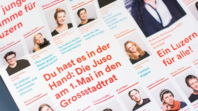 Equipe visuelle luzern emmenbruecke agentur grafik design juso wahl kampange werbung faltflyer 23