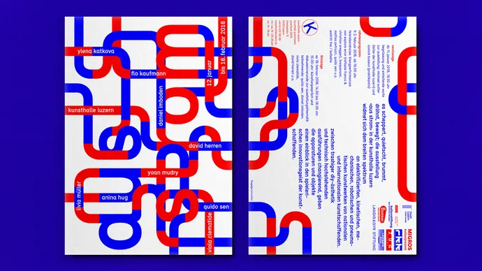 Equipe visuelle luzern emmenbruecke agentur grafik design kunsthalle luzern kunst corporate design blau rot flyer 3