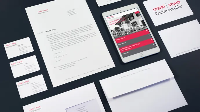 Equipe visuelle luzern emmenbruecke agentur grafik design maerki staub rechtsanwaelte herzogenbuchsee corporate design logo briefschaft visitenkarte webdesign 1