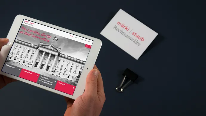 Equipe visuelle luzern emmenbruecke agentur grafik design maerki staub rechtsanwaelte herzogenbuchsee corporate design logo briefschaft visitenkarte webdesign 2