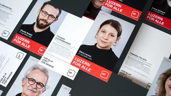 Equipe visuelle luzern emmenbruecke agentur grafik design sp sozialdemokratische partei luzern kampagne webung flyer 1