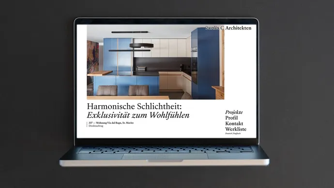 Equipe visuelle luzern emmenbruecke agentur grafik design studio c architekten st moritz graubuenden engadin corporate design webdesign ui ux desktop 2