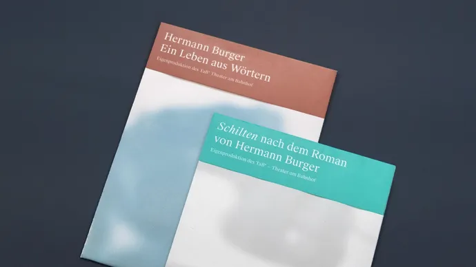 Equipe visuelle luzern emmenbruecke agentur grafik tab theater am bahnhof menziken eigeninszenierung hermann burger audiowalk schilten faltplakat poster 4a