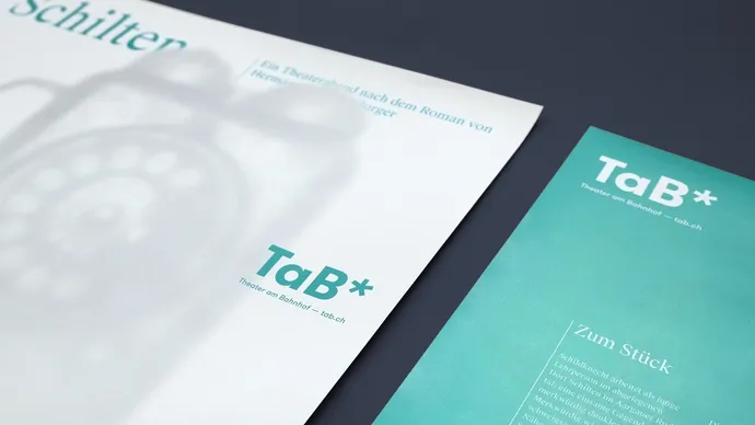 Equipe visuelle luzern emmenbruecke agentur grafik tab theater am bahnhof menziken eigeninszenierung hermann burger audiowalk schilten faltplakat poster 6